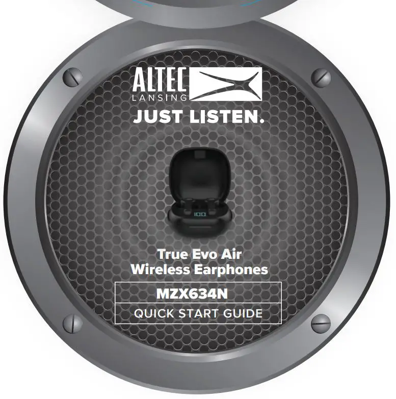 ALTEC MZX634N True Evo Air Wireless Earphones User Guide