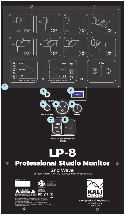 KALI LP 6 Professional Studio Monitors - Controls