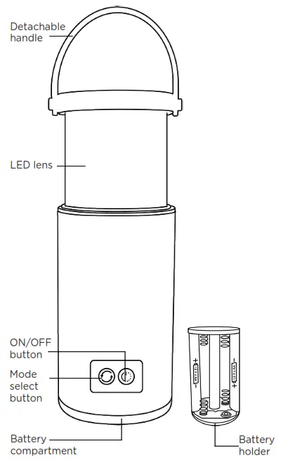 enbrighten 61749 Color Changing LED Pop Up Lantern - LANTERN