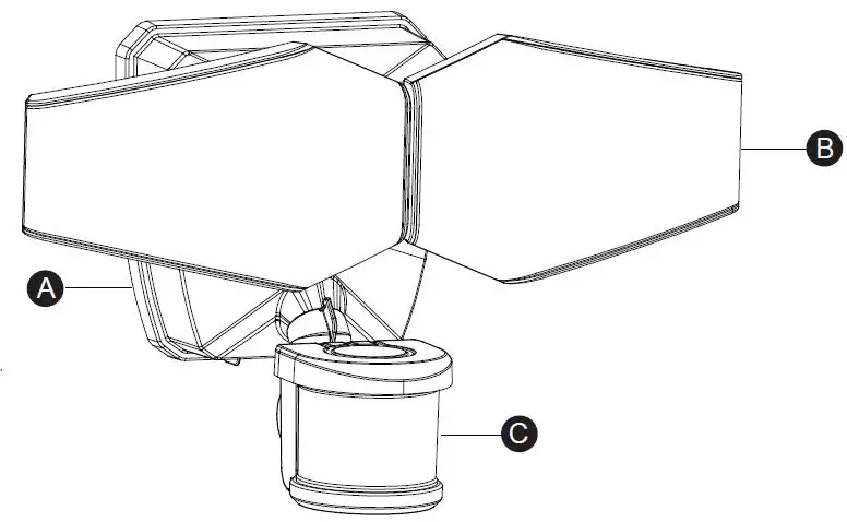 PATRIOT 356-9448 Dual Head Security Light Fig1