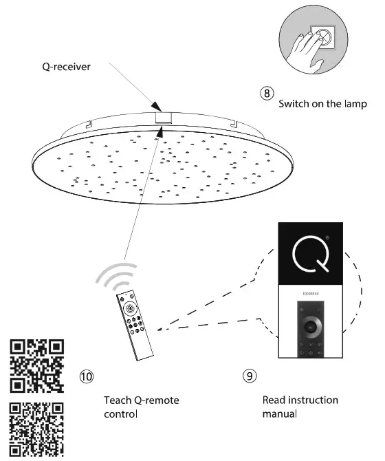 Paul Neuhaus 833128 LED Ceiling Light - teach remote control 1