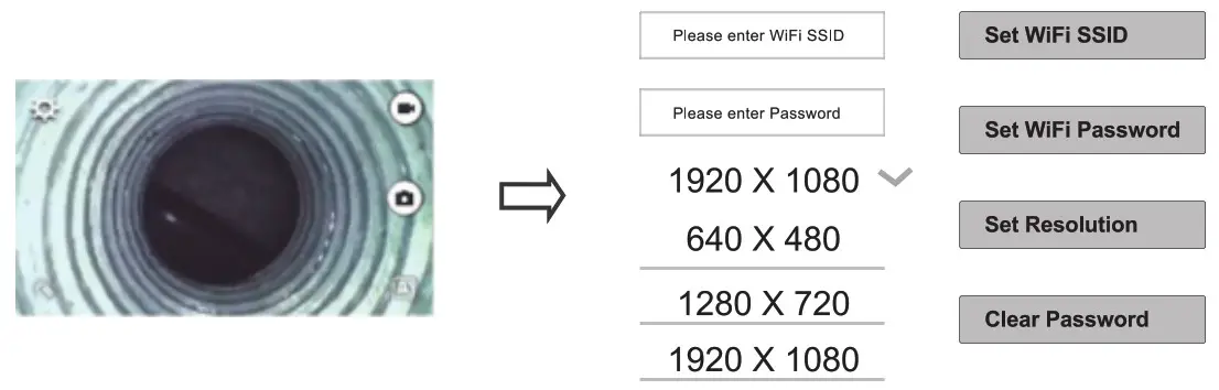 LIMINK WF08 WiFi Endoscope Camera - modify ssid name and Passwoed