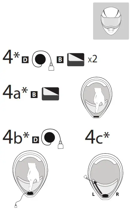 cardo FREECOM X A02 Helmet - Option 3