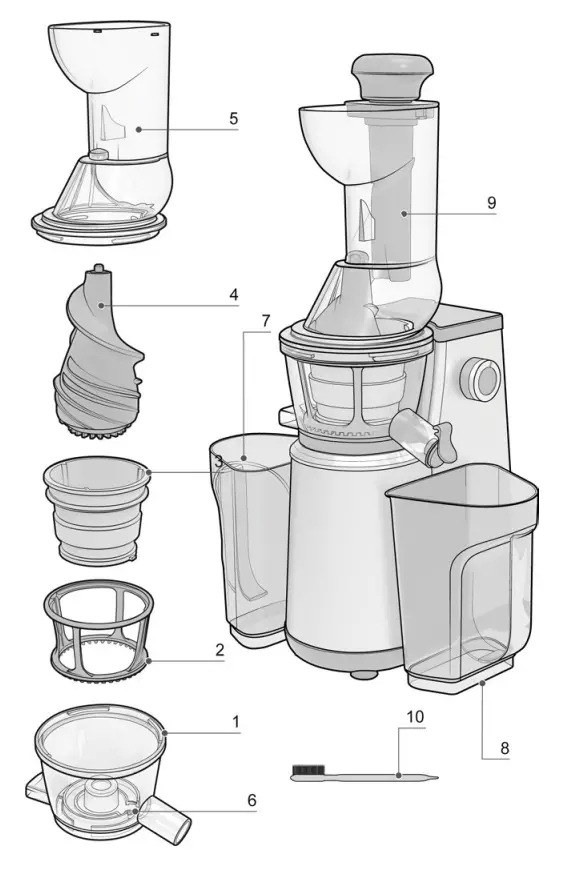 H Koenig GSX22 Verticle Slow Juicer - DESCRIPTION