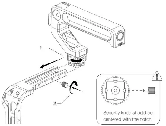 edelkrone 81723 Handle Pack for Pocket Rig 3 B and H Photo Video - ATTACHING THE TOP HANDLE