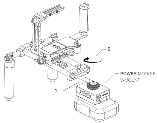 edelkrone 81723 Handle Pack for Pocket Rig 3 B and H Photo Video - ATTACHING YOUR BATTERY