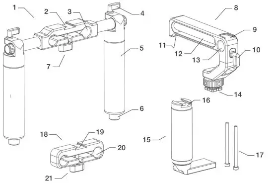 edelkrone 81723 Handle Pack for Pocket Rig 3 B and H Photo Video - BASICS