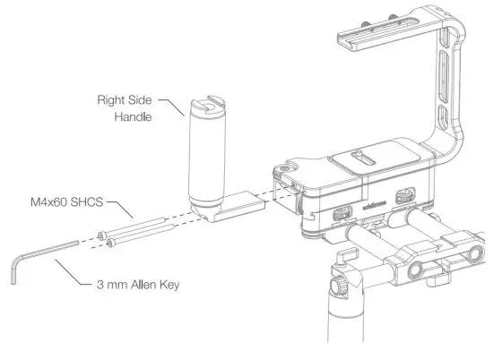 edelkrone 81723 Handle Pack for Pocket Rig 3 B and H Photo Video -RIGHT SIDE HANDLE