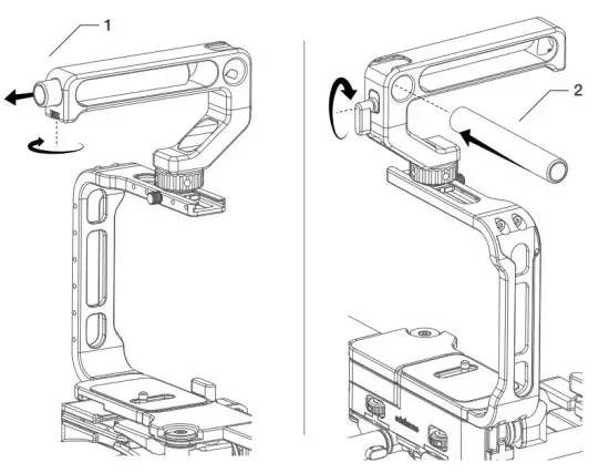 edelkrone 81723 Handle Pack for Pocket Rig 3 B and H Photo Video - USE THE TOP HANDLE
