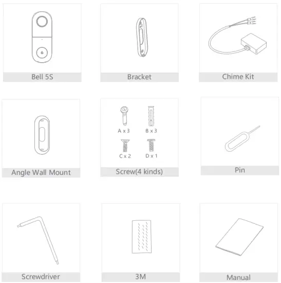 MEARI Bell 5S IP Camera - Table tools