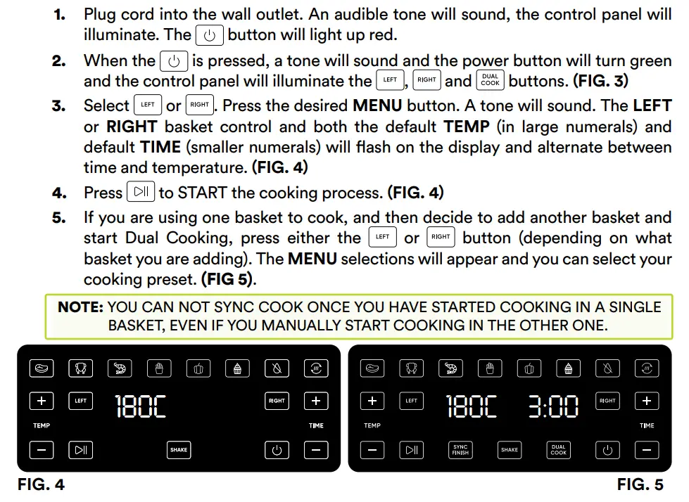 Soho SO-80 DAF Family Chef Duo User Manual - MANUAL OPERATION