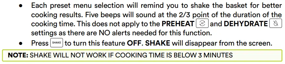 Soho SO-80 DAF Family Chef Duo User Manual - SHAKE