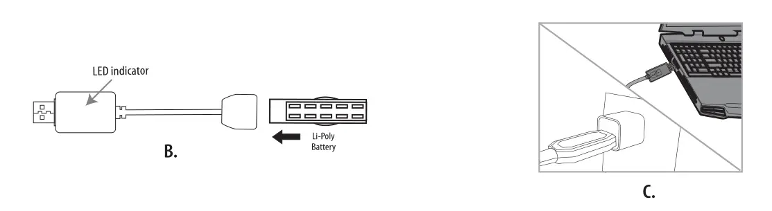 Propel Flex 2.0 Drone - CHARGING THE FLEX 2.0™ LI-POLY BATTERY