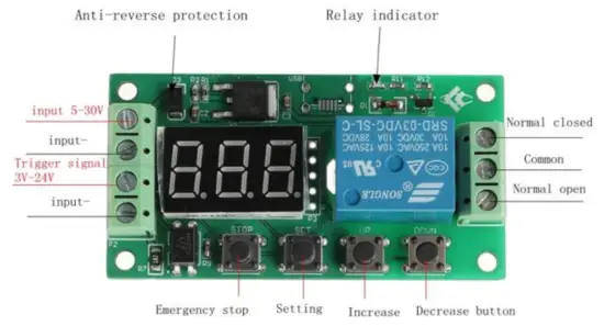 LC Technology LC Timer V4 Delay Timing Relay Module -