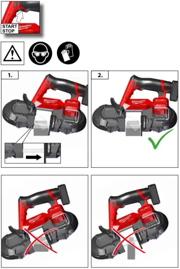 milwaukee M12 FBS64 12V Brushless Cordless Bandsaw - Fig 15