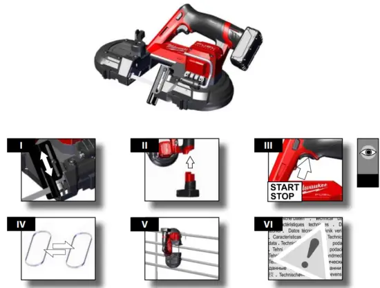 milwaukee M12 FBS64 12V Brushless Cordless Bandsaw - Fig 2