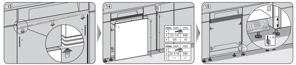 miele (885 mm) XXL built in dishwashers - parts 3