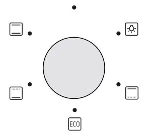 Inventum IOC6070GK inbouw oven - Oven function knob