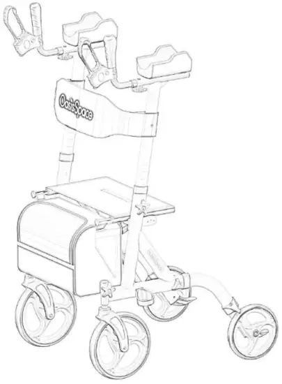 OasisSpace OS 28HFK UW 9209 Stand Up Rollator Walker