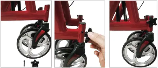 OasisSpace OS 28HFK UW 9209 Stand Up Rollator Walker - Fig 2