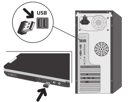 keji KECK420GKB Wireless Keyboard - USB port