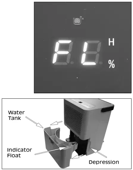 EMPTYING THE WATER TANK 