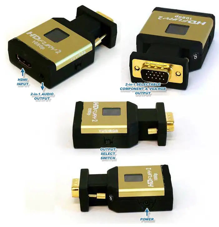 HDFURY VID-HDF2 2 HDMI to Component RGB Display fig 1