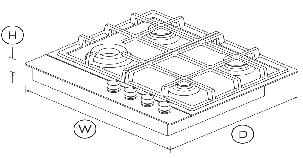 FISHER PAYKEL CG244DLPX1 N Gas on Steel Cooktop - parts