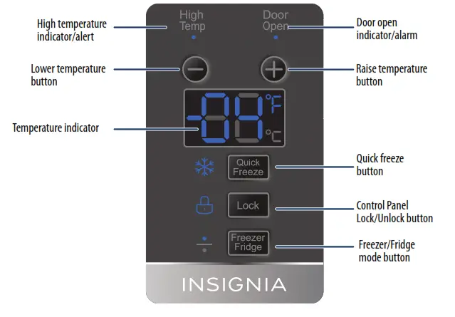 Freezer Refrigerator Controls