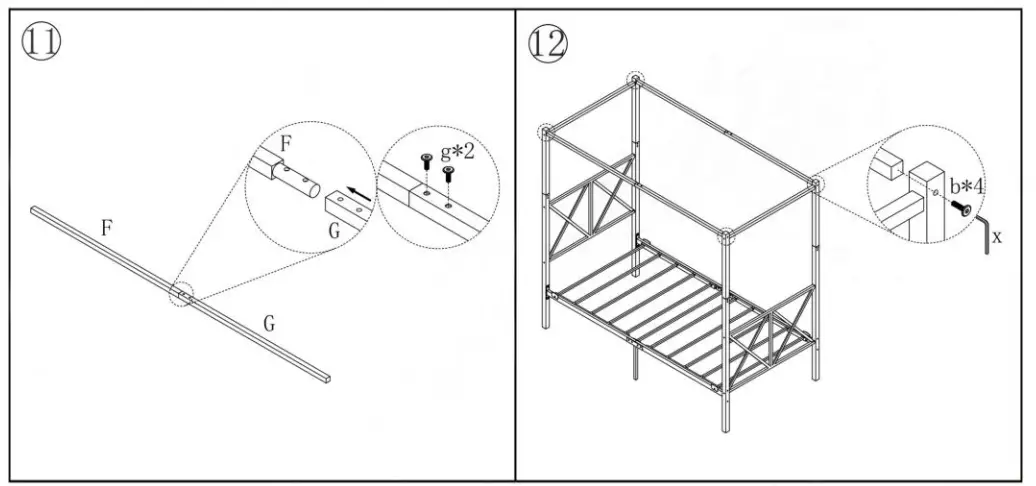 VISUAL COMFORT 747E Frame Twin Size Canopy Bed - fig3