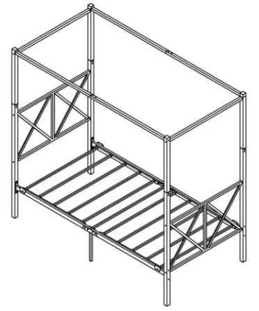 VISUAL COMFORT 747E Frame Twin Size Canopy Bed