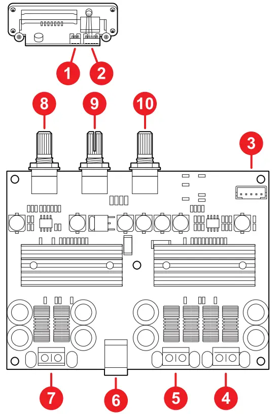 PARTS EXPRESS TPA3116 2 1 Bluetooth 2 1 50W x 2   100W Amp Board