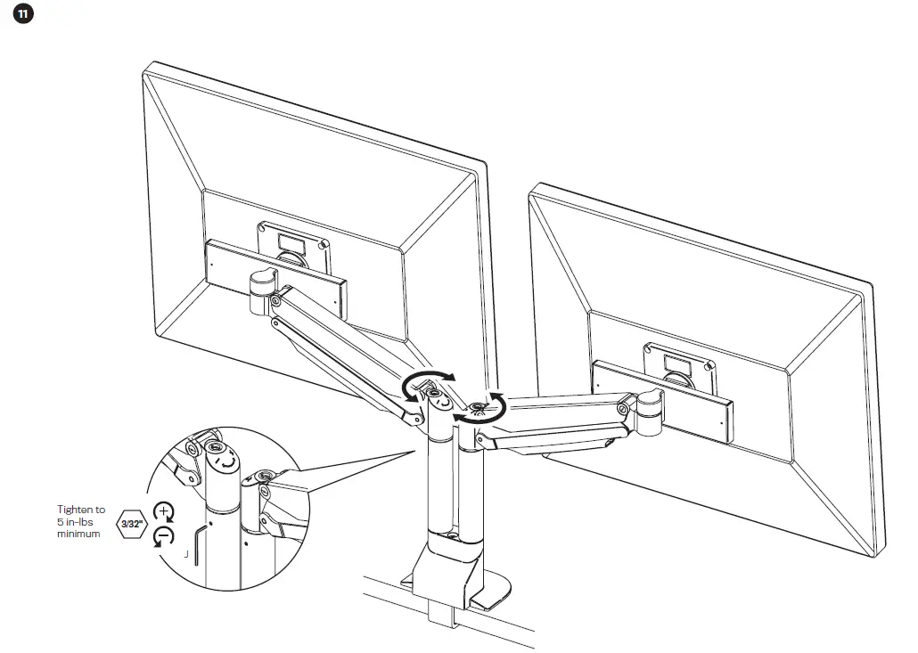ERGODIRECT E2-2 Innovative Ergonomic Sleek Dual Articulating Monitor Arm fig (10)