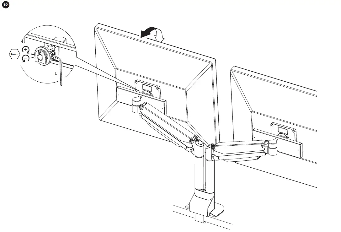 ERGODIRECT E2-2 Innovative Ergonomic Sleek Dual Articulating Monitor Arm fig (11)