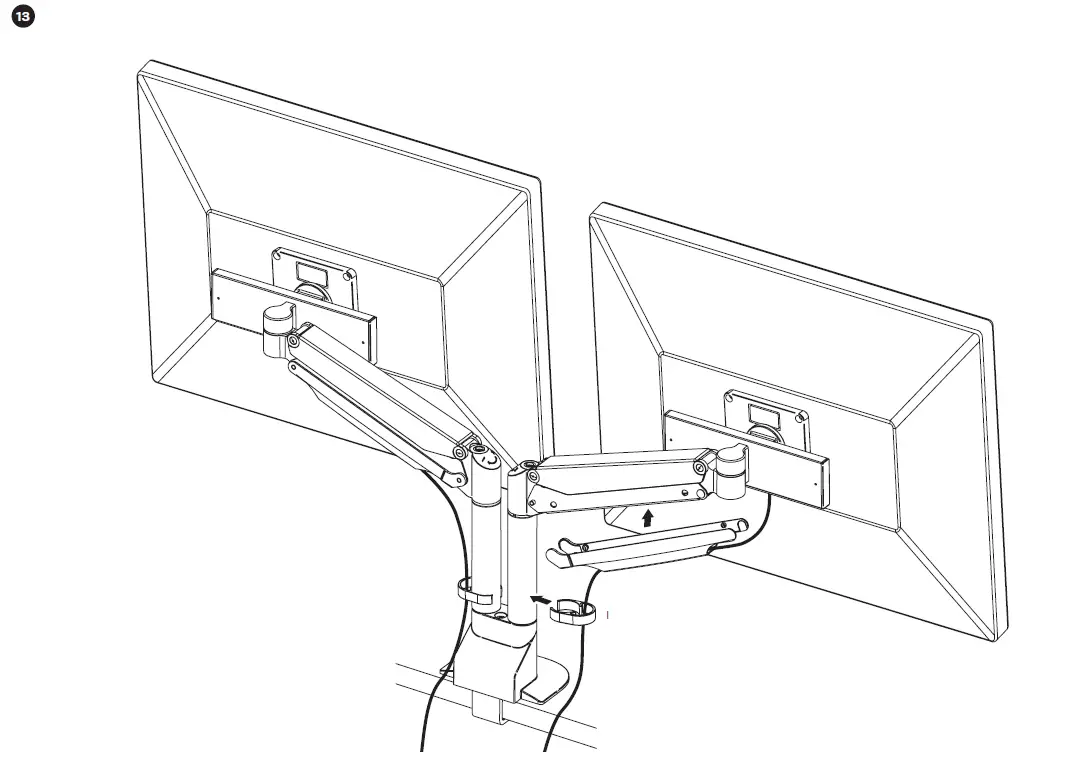 ERGODIRECT E2-2 Innovative Ergonomic Sleek Dual Articulating Monitor Arm fig (12)