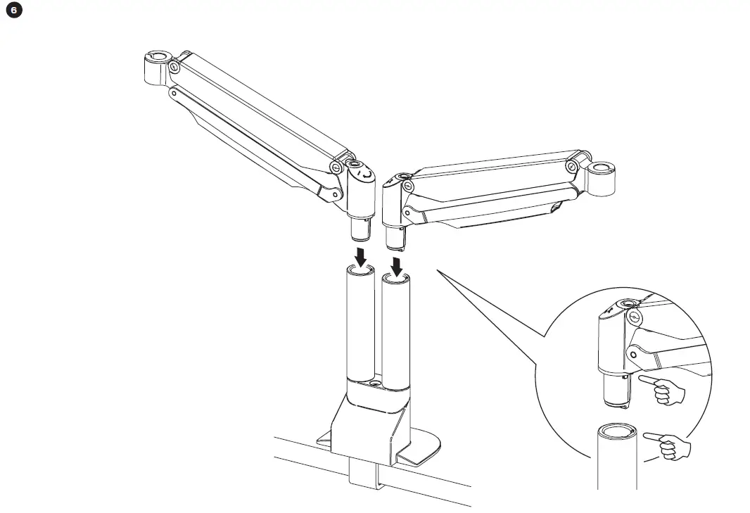 ERGODIRECT E2-2 Innovative Ergonomic Sleek Dual Articulating Monitor Arm fig (5)