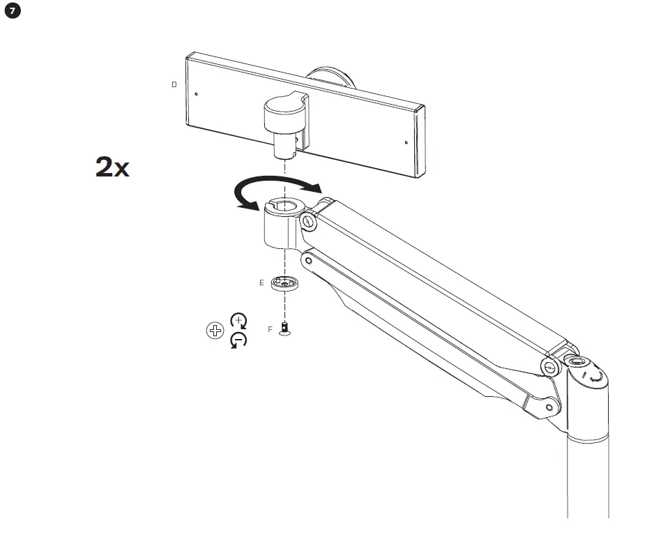 ERGODIRECT E2-2 Innovative Ergonomic Sleek Dual Articulating Monitor Arm fig (6)