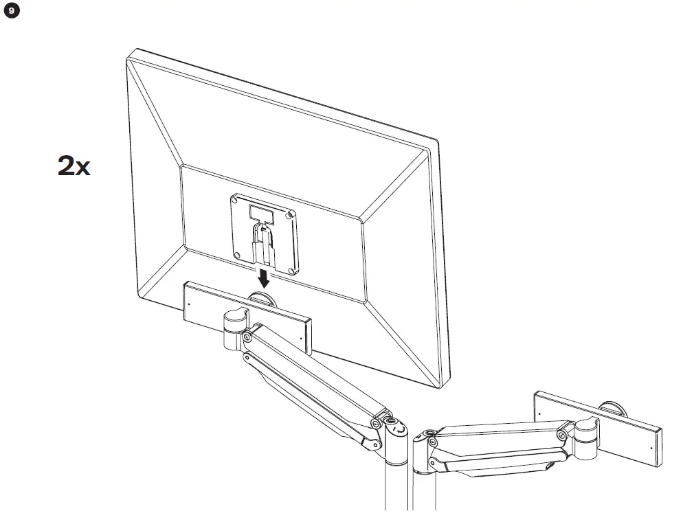 ERGODIRECT E2-2 Innovative Ergonomic Sleek Dual Articulating Monitor Arm fig (8)