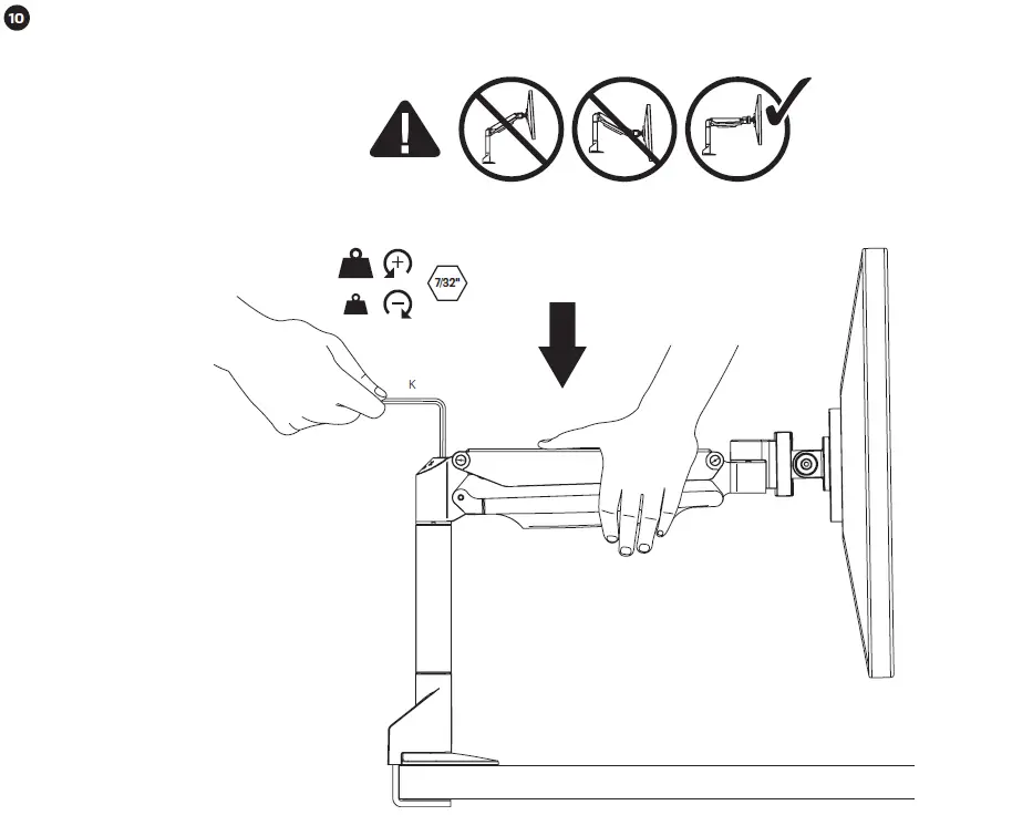 ERGODIRECT E2-2 Innovative Ergonomic Sleek Dual Articulating Monitor Arm fig (9)