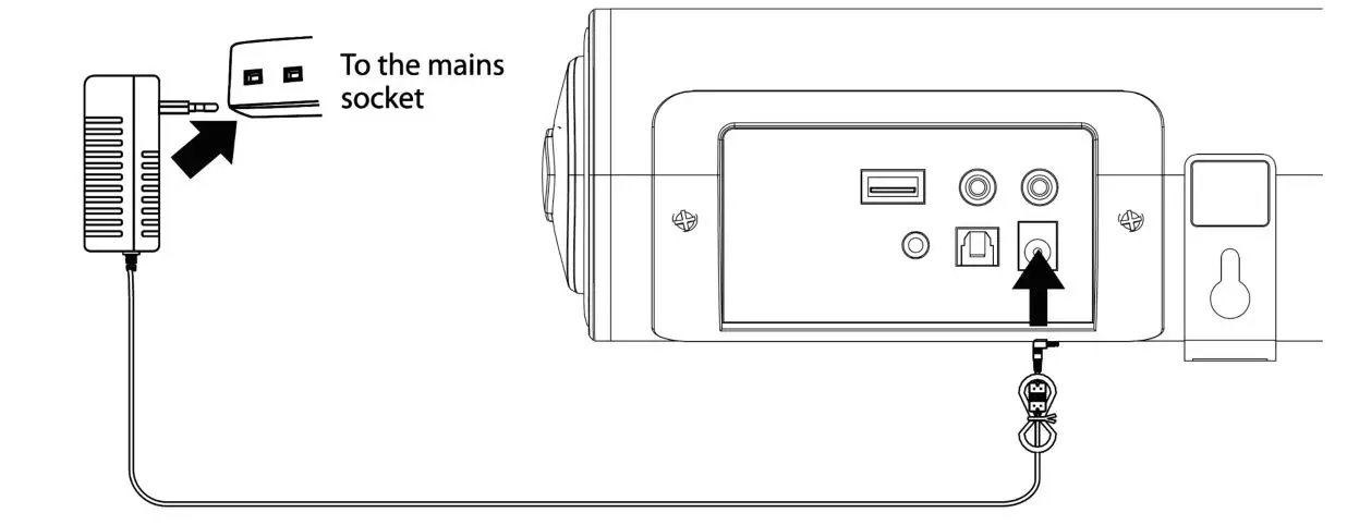AZATOM Studio Eclipse SE500 - Connect the Adapter to the unit and AC Socket