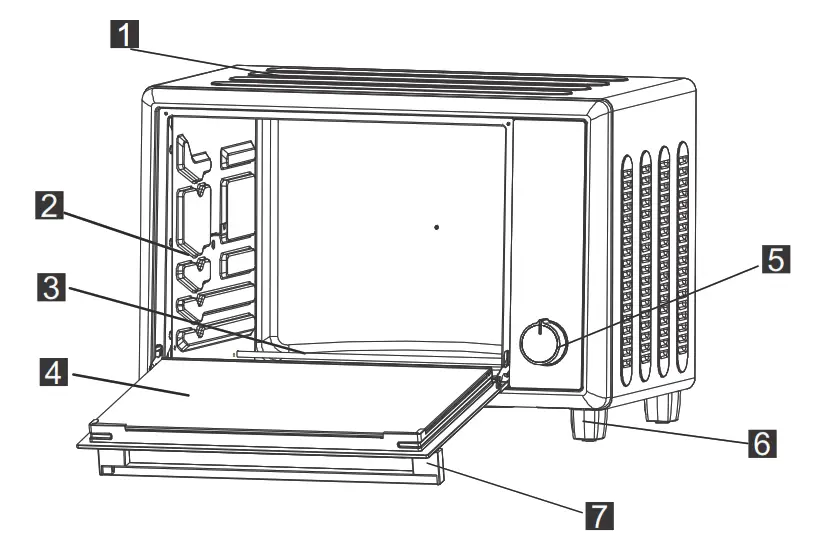 Electrolux EOT4022XFDG 40L freestanding electric oven - fig 7