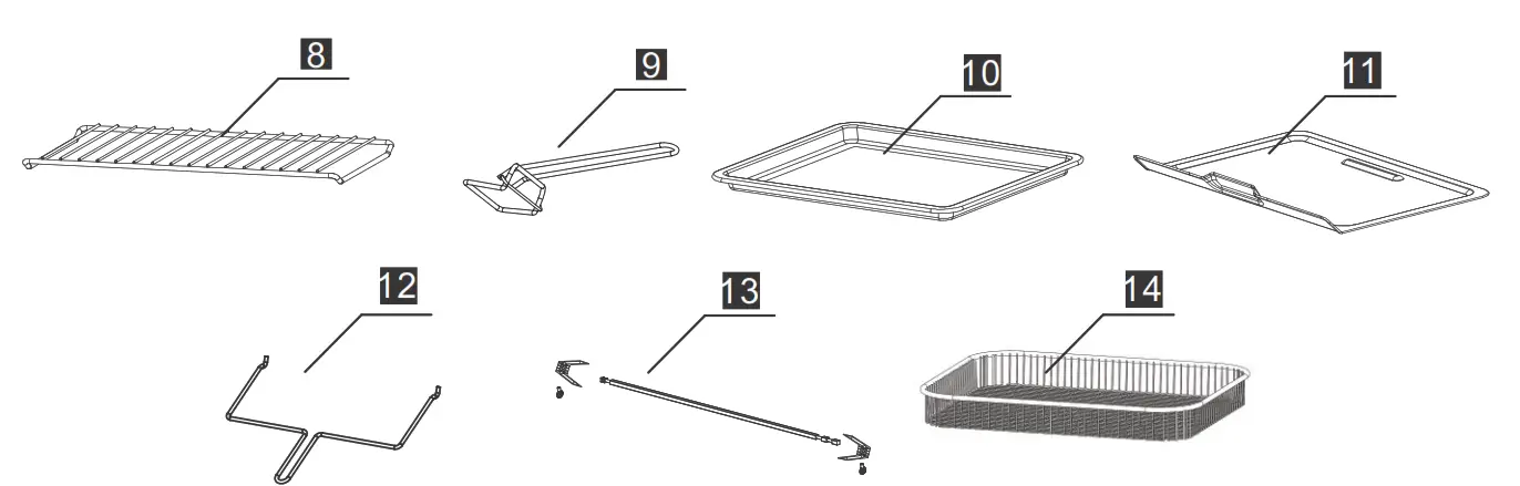 Electrolux EOT4022XFDG 40L freestanding electric oven - fig 8