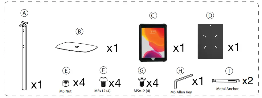 CTA PAD-CHKBM10 Thin Profile Floor Stand with Removable Magnetic Protective Case-fig2