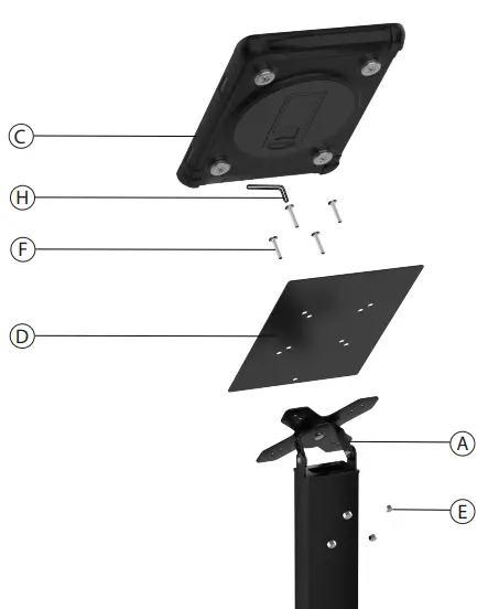 CTA PAD-CHKBM10 Thin Profile Floor Stand with Removable Magnetic Protective Case-fig5