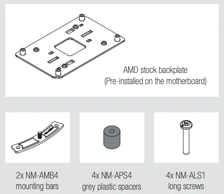 Required mounting parts