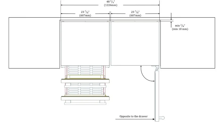 Thermador Double Drawer Refrigerator -One Double Drawer and one swing door appliance