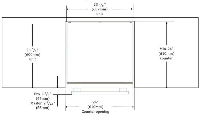 Thermador Double Drawer Refrigerator - Top View