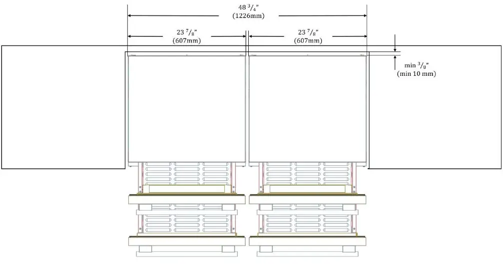 Thermador Double Drawer Refrigerator -Two Double Drawer Refrigerators side-by-side.