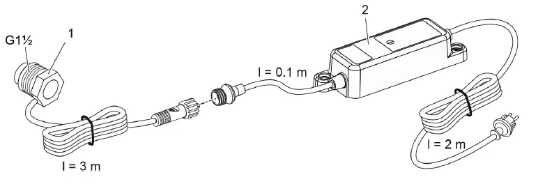 Oase Wall Spout LED Set-4