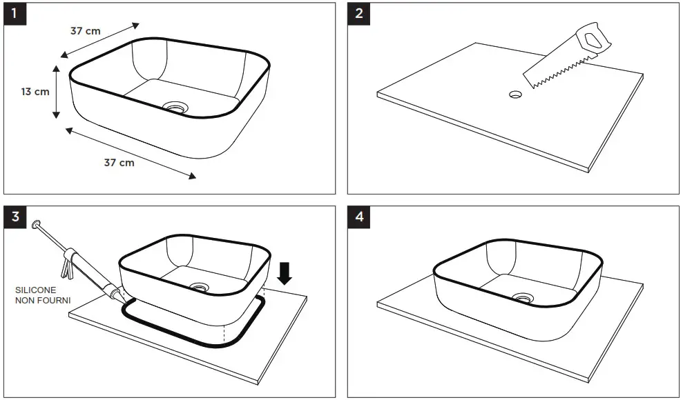 homesight TCM 882 Oval Countertop Washbasin - overview